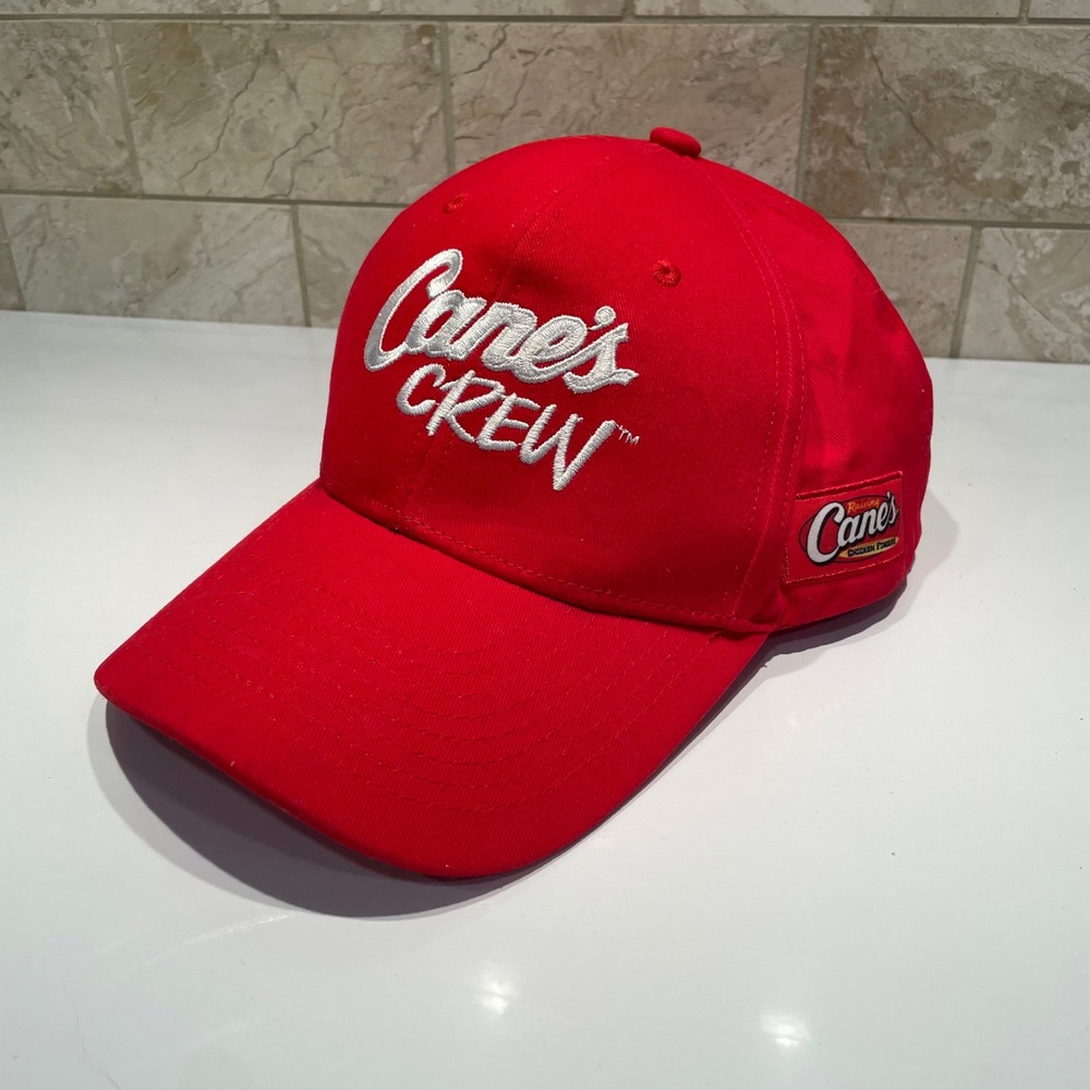 Raising Cane's Crew Red Baseball Hat One Love Adjustable Strapback Cap